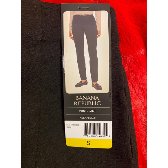 Banana Republic Women Black Ponte Pintuck Pants Item 1897892 Small NWT - Picture 6 of 9